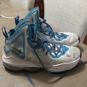 LeBron Nike Kids Blue and White Sneakers